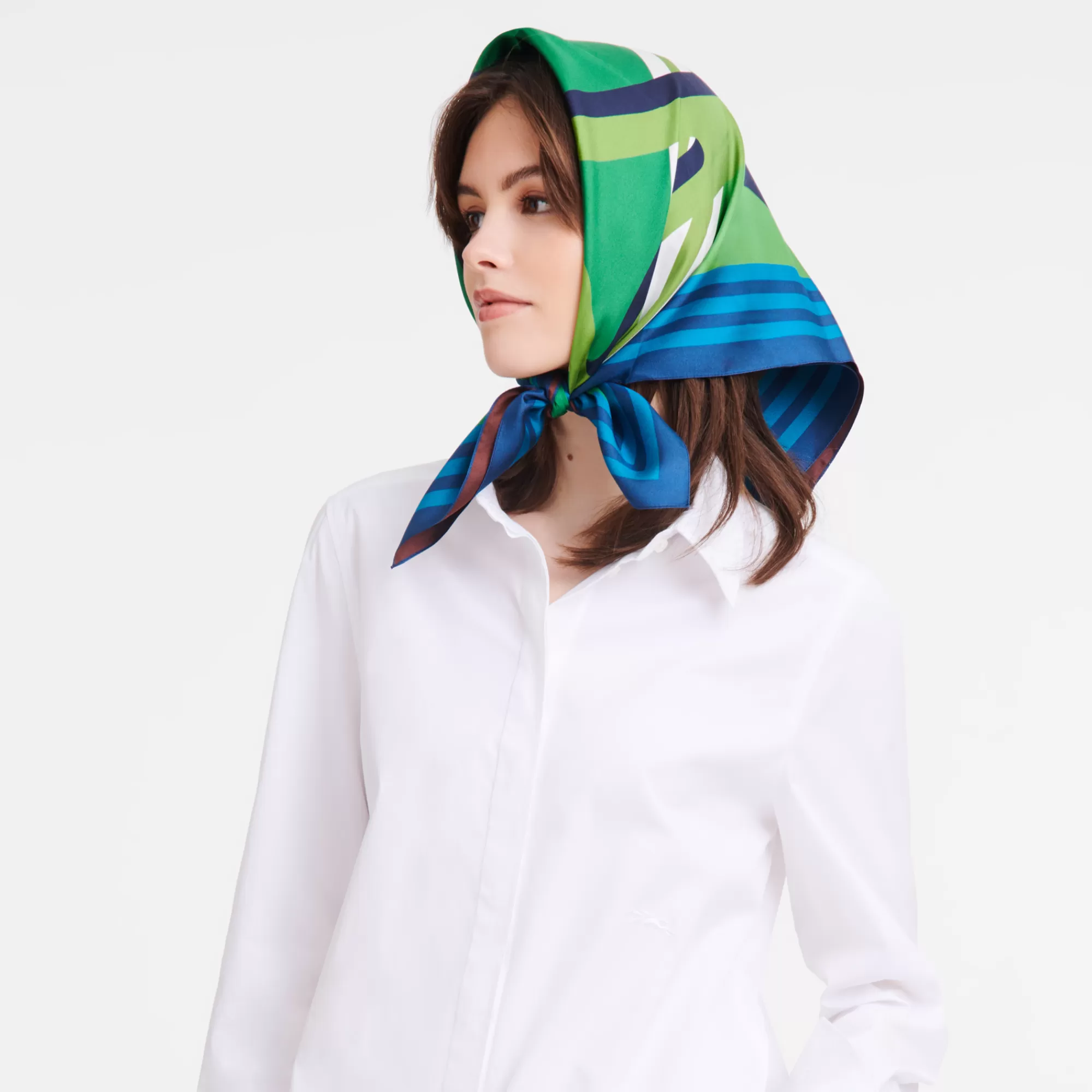 Carrés De Soie>Longchamp Carré De Soie 70 Set Vert